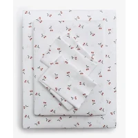 Printed Cotton Sateen 4-Pc. Sheet Set, Queen
