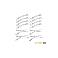 12 Pieces Rhinestone Bobby Pins Decorative Fancy Crystal Bobby Pins Shiny X Shaped Hair Clips Metal Hair Barrettes Bling Diamond Wedding Hair Accessories for Women Ladies Girls (Silver)