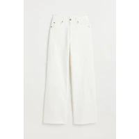 H & M - Wide High Jeans - White