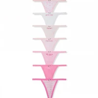 Buy PINK x LoveShackFancy Rules of Pink 7-Pack V-String Panties - Order Panties online 1127351400 - PINK US