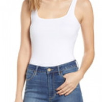 Womens Bp. Square Neck Bodysuit