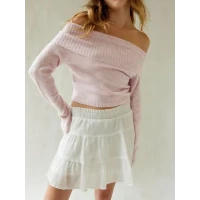 Solid Off Shoulder Sweater