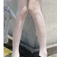 White Kitty Cat Fishnet Tights