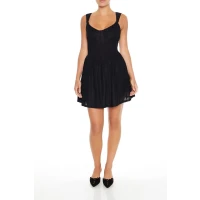 Textured Bustier Mini Dress