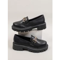 Snaffle Decor Wedge Loafers