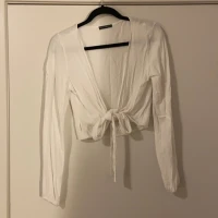 Brandy Melville White Long Sleeve with Front Tie