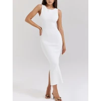 NOLI White Stretch Knit Maxi Dress | Nordstrom