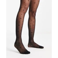 Monki heart tights in black