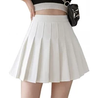 Girls Women High Waisted Plain Pleated Skirt Skater Tennis School Uniforms A-line Mini Skirt Lining Shorts : Amazon.ca: Clothing, Shoes &amp; Accessories