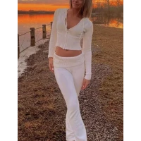 Knitted Hooded Two Pieces