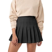 Womens Girl High Waisted Pleated Tennis Skirt School A-Line Skater Skirts with Lining Shorts at Amazon Women’s Clothing store