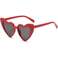 New Energy © Heart Shaped Retro Vintage Cat Eye Sunglasses 400 UV (Red) : Amazon.co.uk: Clothing