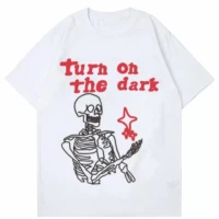 T-Shirt White Turn On The Dark