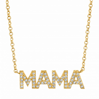 Diamond Pave Mama Necklace