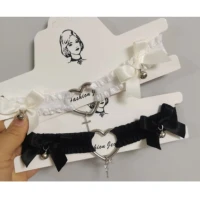 Gothic Lace Garter Belt Heart Bowknot Cross