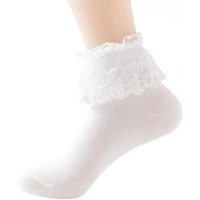 Amazon.com: YASIDI Women Ankle Socks,Pearl Lace Ruffle Frilly Cotton Socks Princess Socks Lace Socks Cute Socks (1 Pairs, White) : Clothing, Shoes &amp; Jewelry
