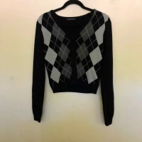 Brandy Melville Argyle sweater.