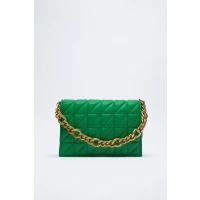 QUILTED CHAIN STRAP SHOULDER BAG