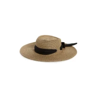 San Diego Hat Straw Gondolier Hat with Scarf Bow in Natural/Black at Nordstrom