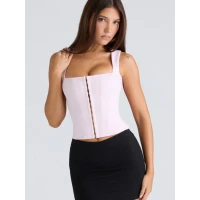 THE BALCONETTE Pink Fitted Corset Top | Nordstrom