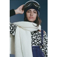 Chunky Textured Scarf By Anthropologie in White