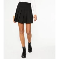 Black Pleated Mini Tennis Skirt New Look