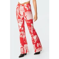 Andy Printed Flared Jeans