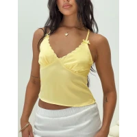 Satina Top Yellow