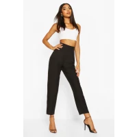 Womens Tall Straight Leg Woven Pants - Black - 2