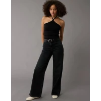 AE Dreamy Drape Stretch Curvy Super High-Waisted Baggy Wide-Leg Jean