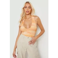 Halter Space Dye Bodysuit