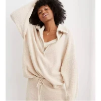 Aerie CozyUp Waffle Quarter Zip Sweater