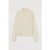 H & M - Cable-knit Sweater - White
