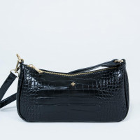 Peta & Jain Piper Bag Black Croc