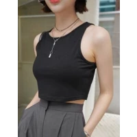 Solid Crop Tank Top