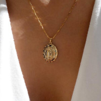Saint Mary Coin Necklace