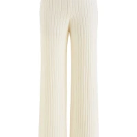 Rib knit pants