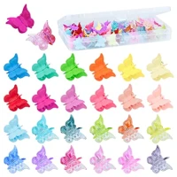 EAONE 80Pcs butterfly hair clips Mini Hair Clips Cute Hair Clips for 90s Girls and Women Hair Accessories Gradient Tansparency Colors and Matte Colors