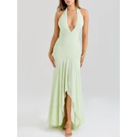 TAMARA Pistachio Georgette Draped Midi Dress | Nordstrom