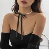 Ribbon Beaded Necklace / Bracelet