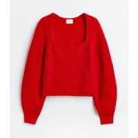 Rib-knit jumper - Red - Ladies | H&M GB