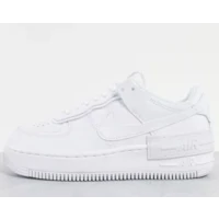 Nike Air Force 1 Shadow trainers in triple white | ASOS