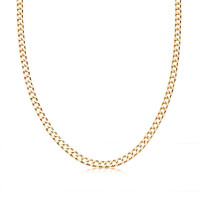 Lucy Williams Gold Flat Curb Chain Necklace