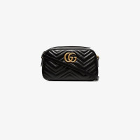 Gucci black GG Marmont small matelass shoulder bag
