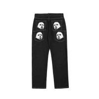 European And American High Street Hip-hop Loose All Kinds Of Printing Straight Wide Leg Jeans Y2k Retro Harajuku Jeans Unisex - Jeans - AliExpress