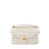 Small Cream Tweed Convertible Handbag