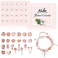 Naler Advent Calendars 2021, Advent Jewelry Pendant Charms Gift for Girls Women DIY Fashion Bracelet Necklace Xmas Countdown Calendar Gifts, Rose Gold : Amazon.ca: Home