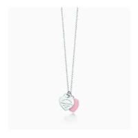 Pink Double Heart Tag Pendant