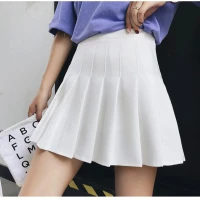8.49US $ 50% OFF|Women High Waist Pleated Skirt Y2k Summer Casual Kawaii A-line Plaid Black Tennis Japanese School Uniform Mini Skirts For Girls - Skirts - AliExpress