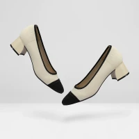 Round-Toe Chunky Heels